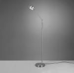 LED stojacia lampa Franklin, senzorový stmievač, matný nikl