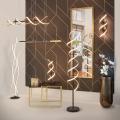 LED stojacia lampa Sequence, stmievateľné, CCT, mosadz