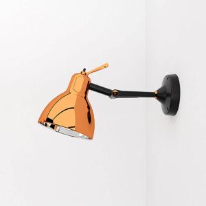 Rotaliana Luxy H0 Glam nástenná lampa, čierna/meď, sklo