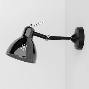 Rotaliana Luxy H0 Glam nástenné svietidlo, čierne/dymové, sklo