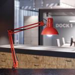 LED svietidlo MAULstudy, červené, oceľ, výška 44 cm, E27