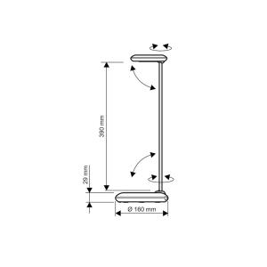 LED stolná lampa MAULstudy, biela, oceľ, 49 cm, E27