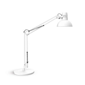 Stolná lampa MAULstudy, biela, oceľ, výška 49 cm