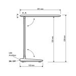Akumulátorová stolová lampa MAULsally, čierna, CCT, stmievateľné, výška 34 cm