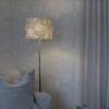Stojacia lampa Amy, Dahlia zelená/zlatá, výška 150 cm, textil, E27