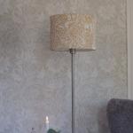 Stojacia lampa Amy, žltá/sivá, výška 150 cm, textil, E27