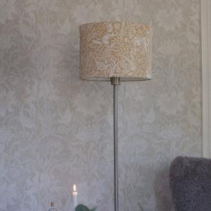 Stojacia lampa Amy, žltá/sivá, výška 150 cm, textil, E27