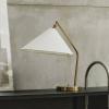 Gubi stolová lampa Gräshoppa, biela, kov/textil, E14
