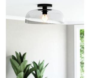 Elstead Alora Mood ALM-SYLVIA-SF-BK-CL - Stropné svietidlo SYLVIA 1xE27/60W/230V čierna ALM-SYLVIA-SF-BK-CL