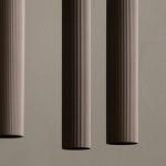 Audo závesné svietidlo Tubulaire, výška 24 cm, bronz, hliník