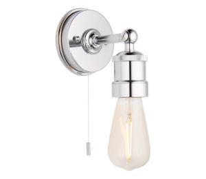 Endon 95505 -Kúpeľňové nástenné svietidlo MILLER 1xE27/6W/230V IP44 lesklý chróm 95505