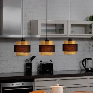 OSRAM závesné svietidlo Decor Hornet, 3-pl., čierne/zlaté