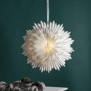 Stern Ice, biela, papier, Ø 70 cm, bez objímky