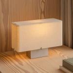 Audo Stolová lampa Nonna hliník/piesková farba výška 24 cm kov/textil