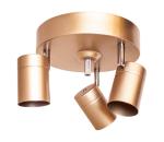 ByRydens 4200710-6501 - Bodové svietidlo CORRECT 3xGU10/7W/230V zlaté pr. 20 cm 4200710-6501