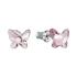 Evolution Group Náušnice s svetlo ružovými kryštálmi Swarovski Motýľ 51048.3 light rose