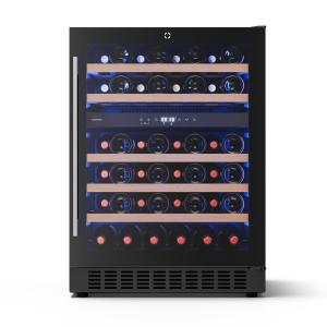 Klarstein Illuminosa podpultová chladnička na víno | Dvojzónová | 129 litrov | 46 fliaš | 60 cm
