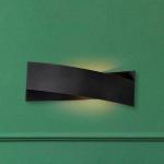 Nástenné svetlo Tadhg, čierne, kov, šírka 35 cm, G9