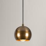 Závesné svietidlo Berceste 9201, Ø 15 cm, zlatá, železo, E27