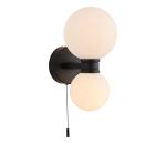 Endon 93523 - Kúpeľňové nástenné svietidlo PULSA 2xG9/3W/230V IP44 čierna 93523