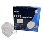 BIOMIC Respirátor FFP2 NR D bez ventilu jednorazový biely 10 ks