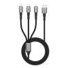 Tech-Protect Ultraboost DNA kábel USB - USB-C / Lightning / Micro USB 3A 120cm, šedý
