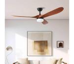 ZE - LED stropný látor GINOSA LED/18W/230V Wi-Fi Tuya čierna/dub + DO ZEV018