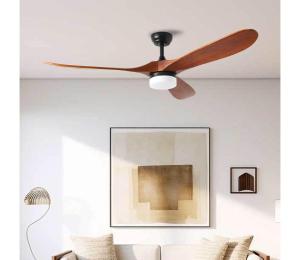 ZE - LED stropný látor GINOSA LED/18W/230V Wi-Fi Tuya čierna/dub + DO ZEV018