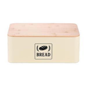 Chlebník s bambusovým viečkom RD51569, béžová