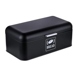 Retro chlebník s vekom a rukoväťou XL RD51591, čierna