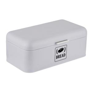 Retro chlebník s vekom a rukoväťou XL RD51591, sivá