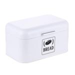 Retro chlebník s vekom a rukoväťou L RD51591, biela