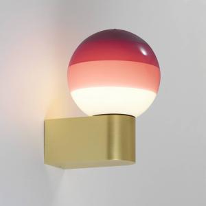 MARSET LED nástenné svetlo Dipping Light A1, bordová/mosadz