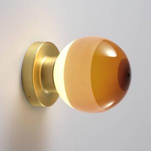 MARSET LED nástenné svetlo Dipping Light A2, krémová/mosadz