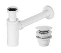 REA-A6952 - Umývadlový sifón s odtokom CLICK-CLACK biely REA-A6952