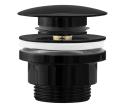REA-A4100 - Umyvadlový odtok CLICK-CLACK, priemer 6,4 cm, lesklá čierna REA-A4100