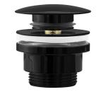 REA-A4100 - Umyvadlový odtok CLICK-CLACK, priemer 6,4 cm, lesklá čierna REA-A4100