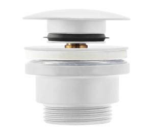 REA-A2361 - Výpusť do umývadla CLICK-CLACK pr. 6,4 cm matná biela REA-A2361