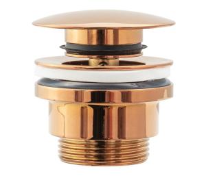 REA-A533A - Výpusť do umývadla CLICK-CLACK, priemer 6,4 cm, ružové zlato REA-A533A