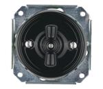 Bohemia-Design - Porcelánový retro otočný vypínač bez rámčeka č. 7 čierny 12359380