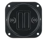 Bohemia-Design - Porcelánový retro dvojitý vypínač bez rámčeka č. 6+6 čierny 12359382