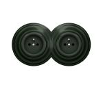 lap - Dvojitá retro zásuvka s rámikom 230 V zelená 2xKA0062+2xKA0060