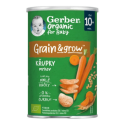 GERBER Organic pšenično-ovsené chrumky s mrkvou 35 g
