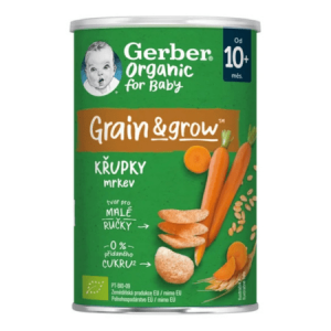 GERBER Organic pšenično-ovsené chrumky s mrkvou 35 g