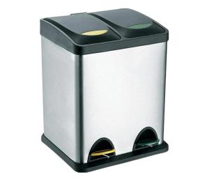 UTC Odpadkový kôš na triedený odpad 16 l čierny/nerez 270231
