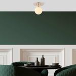 Stropné svietidlo Well, zlatá, sklo, Ø 20 cm, E14