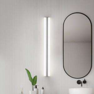 Helestra LED zrkadlo svetlo LOOM, dĺžka 90 cm, chróm, IP44