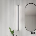 Helestra LED zrkadlo svetlo LOOM, dĺžka 90 cm, čierna, IP44