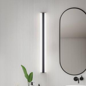 Helestra LED zrkadlo svetlo LOOM, dĺžka 90 cm, čierna, IP44