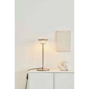 Nuura stolová LED lampa Blossi, výška 43 cm, zlatá/číra